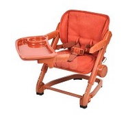 Unilove Feed Me 攜帶式摺疊餐椅+座墊-南瓜橘