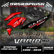 Honda Vario 160 New Striping Variation Lis Sticker Polet Body Motor Deign click Vinyl