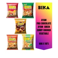 BIKA SNACK CRACKERS 60GX10'S [ AYAM / AYAM GREEN / VEGETABLE / CURRY CHICKEN / FIKA CHOCOLATE ]