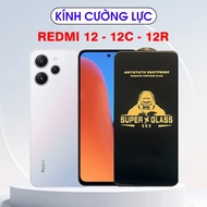 Tempered Glass Redmi 12 - Redmi 12C - Redmi 12R Super Glass with nano coating, limited fingerprints