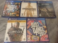 Playstation 4 (PS4) Games Witcher, GTA, FF XV, Uncharted, New Sealed
