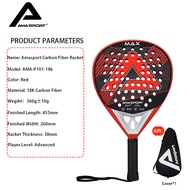 Amasport padel vợt 18K sợi carbon 360g Trọng lượng cho nhiều quyền lực hơn cho professtional Máy ngh