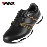 PGM Black Genuine Leather Golf Shoes Mens Waterproof Men England Style Anti-Skid Breathable Sneakers Casual Bussiness