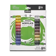 สีอะคริลิคเซ็ทสุดคุ้ม 24 สี Pebeo High Viscosity Studio Acrylics - New Set of 24 Colours in 12 ML Tu