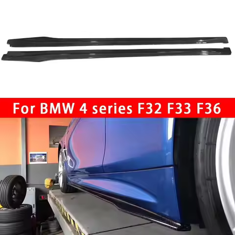 For BMW 4 Series F32 F33 F36 Carbon Fiber Side Skirts Side bumper Splitters Side skirt Cupwings Apro