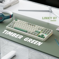 ELECFOX LINKY 87 TKL Customized Mechanical Keyboard 87 Keys Wired & Wireless Bluetooth LED Gaming Ke