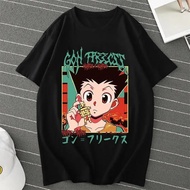 2025 Năm Mới Cotton Cổ Tròn Tay Ngắn T Áo Thun Anime Hunter X Hunter Killua Zoldyck Cotton Man T-Shi