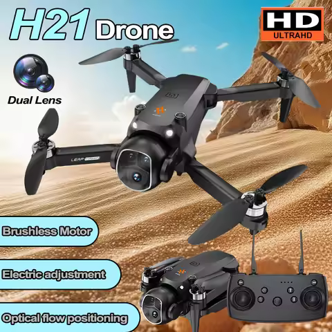 NEW H21 VR Drone HD RC Professinal Dual Camera Brushless Motor Optical flow positioning Three speed 