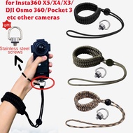Paracord Camera Wrist Strap Lanyard with 1/4-20 Screw for DJI Osmo 360/Insta360 X5/X4/X3,GO 3,DJI OS