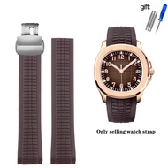 Silicone Watch Band Aquanaut For Patek Philippe 5164A 5167A 5168A Rubber Bracelet Curved End Watch a