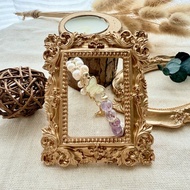 芙蕾莉亞星夢手鍊・紫鈦晶、天然珍珠、蝴蝶造型貝殼吊飾原創設計