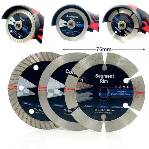 1/3/5PCS 76mm Mini Saw Blade Diamond Disc Cutting Concrete Wood Mental Tile Cutter Granite 3inch Gla