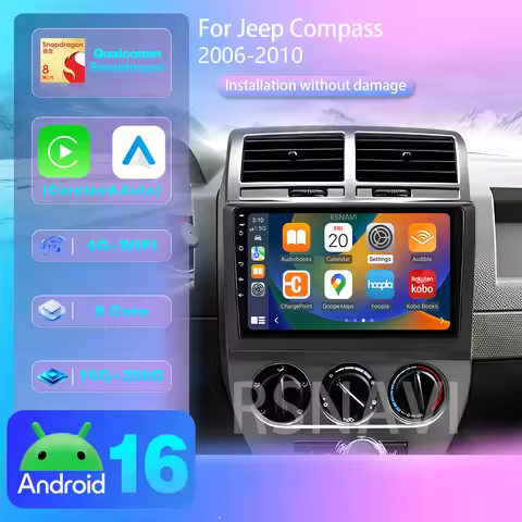 Android 16 For Dodge Caliber Jeep Compass 1 MK Patriot 2006 - 2010 GPS Stereo Carplay Car Radio Mult