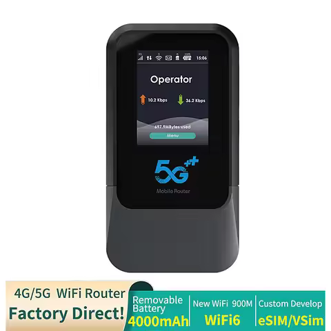 5G SA NSA Pocket Mini WiFI SIM&Esim UNISOC V510 Modem Pocket Mobile Portable Hotspot Wi-Fi Indoor Wi