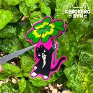 Lucky Clover Cat | Cute Cat Sticker | Waterproof Matte Sticker | Cat Sticker Malaysia | @kerokerosyn