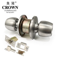 One-word Room Door Copper Core Stainless Steel All Copper Key Sanding Spherical Lock Spherical Door 