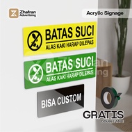 Holy Boundary Sign Board - Holy Boundary Acrylic Signage, Alak Legs, Please Remove, Modern, Minimali