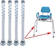 CP Extension Tube for Sliding Shower Chairs/Tub Transfer Bench, Aluminum, Silver, 3 Inch Height Incr