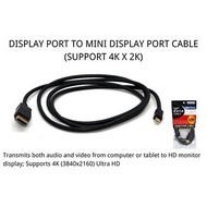TINYTECH DISPLAY PORT TO MINI DISPLAY PORT CABLE (SUPPORT 4K X 2K)