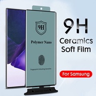 Samsung Galaxy S24 S23 S22 Plus Note 20 S21 S20 Ultra Plus S10 S9 S8 10 9 8 Plus Full Glue Cover Screen Protector HD Ultra Thin Soft Ceramic Film