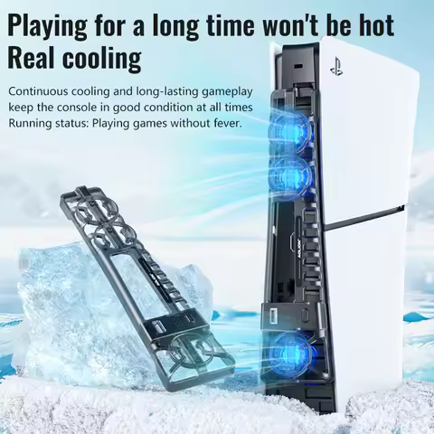 For PS5 SLIM/PS5 PRO host cooling fan, intelligent temperature control, three adjustable levels, PS5