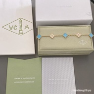 Van Cleef  Van Cleef & Arpels [VC@Five-flowered half-diamond turquoise bracelet]--VC