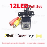 (dalam Stok Dikirim Dari Jakarta) 4LED Kamera Parkir Mobil CCD Full Set Kamera Mundur Parkir Mobil D