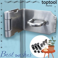 TOPTOOL 90 Degree Lock Catch, Stainless Steel 90 Degrees Padlock Clasp,  Household Burglar-proof Har