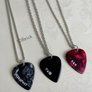 [Stainless Steel Necklace] Pick Necklace Name Engraved 108pick Guitar Valentine's Day Gift Guitar Pi
