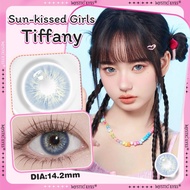 [14.2-14.5mm+0.00~-6.00]UYAAI kanta sentuhan Apex Green Blue 1 pasangan kanta sentuhan warna dengan 
