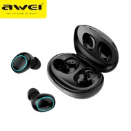 Awei T60 ENC TWS Earbuds With 5Hours Playtime Bluetooth V5.1 Zero Delay Bass Sound Headphones Bluetooth Wireless Earphone for All Bluetooth Mobiles