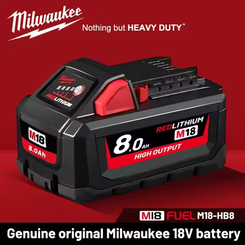 100% Full Capacity Guaranteed Milwaukee M18 HB8 Battery 18V XC 8.0Ah High Capacity Li-ion Battery Fo