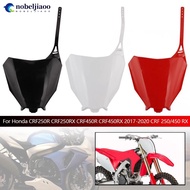 NOBELJIAOO Mtorcycle Front Number Plate For Honda CRF250R CRF250RX CRF450R CRF450RX 2017-2020 CRF 25