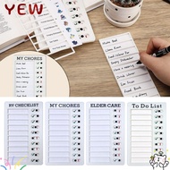 YYE Checklist Daily Planner My Chores Plastic Memo Reusable Planning Board