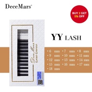 DeceMars YY Eyelash Extension 6mm-18mm Length Black  DeceMars YY Sambungan Bulu Mata 6mm-18mm Panjan