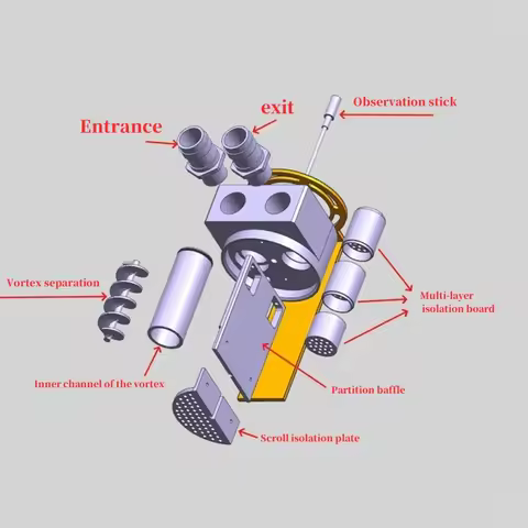 Engine Oil Breather Tank Oil-Gas Separator, Large-Diameter Diesel Vehicle Oil-Gas Separator, Vortex-