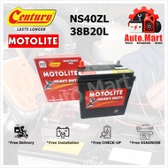 Bateri Kereta / Car Battery - Century Motolite Heavy Duty - MF - NS40ZL / 38B20L