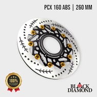 ♞Front Disc Disc BLACK DIAMOND Honda PCX 160 ABS / NON ABS 260mm CNC Floating | Disc Brake PCX 160