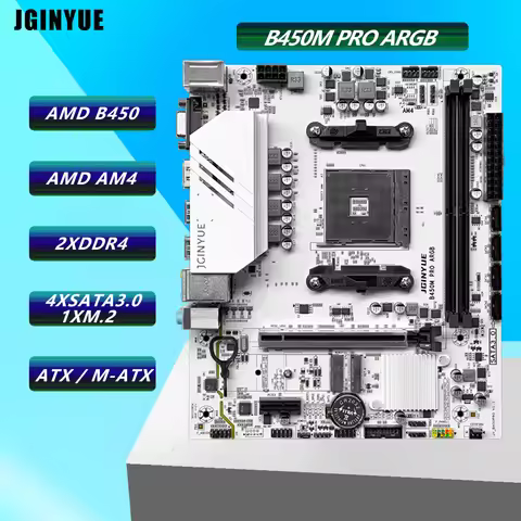JGINYUE B450M PRO Motherboard AMD Processor Dual-channel DDR4 Memory AM4 Mainboard M.2 NVME (Support