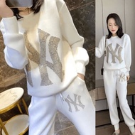 【Ready stock】Sweater suit female personality Korean version  spring a卫衣套装女个性韩版春秋季潮流宽松显瘦运动休闲两件 59oeaW