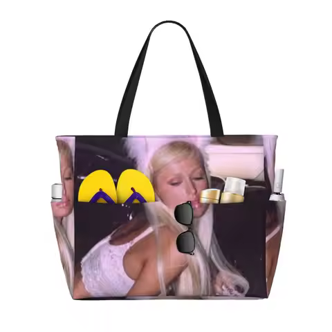 Paris Hilton Beach Tote Bag Sport Gym Yoga Duffle Large Tote Bag Women Travel Bag Fitness bag