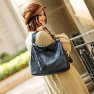 Cowhide Shoulder Bag Big Capacity Genuine Leather Crossbody Bag Fashion Big Women Bag IHDB