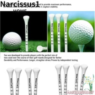 NARCISSUS 100pcs White Striped Golf Tee, Digital Scale 69/83mm Golf Wood Tees, Durable Wooden Golf T