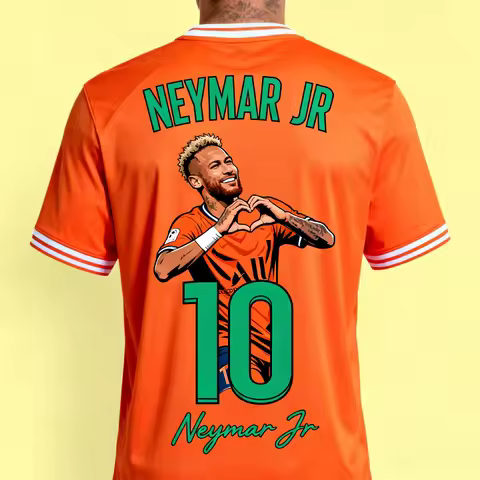 2026 AI Design Neymar New Football Jersey Men Women Kids Sportswear Quick Dry Breathable Outdoor Sho