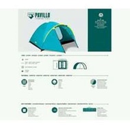 Tenda dome kapasitas 4 orang - Bestway Tenda Camping Dome 4 Orang Montana Pavillo X4 68041 - Tenda d