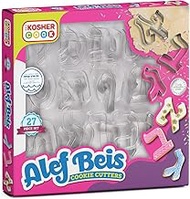 Aleph Bet Cookie Cutter Set β Stainless Steel, 3β Large - 37 Piece Kit: 27 Letters of the Hebrew Alp