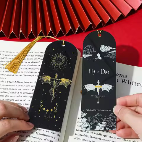 1PC Acotar Fourth Wing Series Acrylic Bookmark, Dragon Series, Book Tassel Accessory Perfect Gift fo