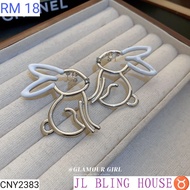 CNY2383 镂空兔子耳钉 【READY STOCK】