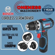 BOSCH GSR12V-15FC CORDLESS DRILL/DRIVER C/W GAL1240CV CHARGER + 2x2.0AH BATTERY (GSR12V15FC) 5.0 7