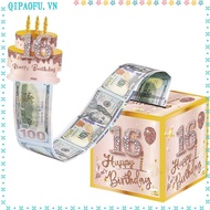 NENTEY Birthday Pull-Out Money Gift Box, 16th/18th with Card Money Roll Gift Box,  Party Gift Money 